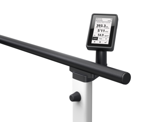 seca Xline Hold - EMR-validated wheelchair scale with handrail, ID-Display and EMR-interface