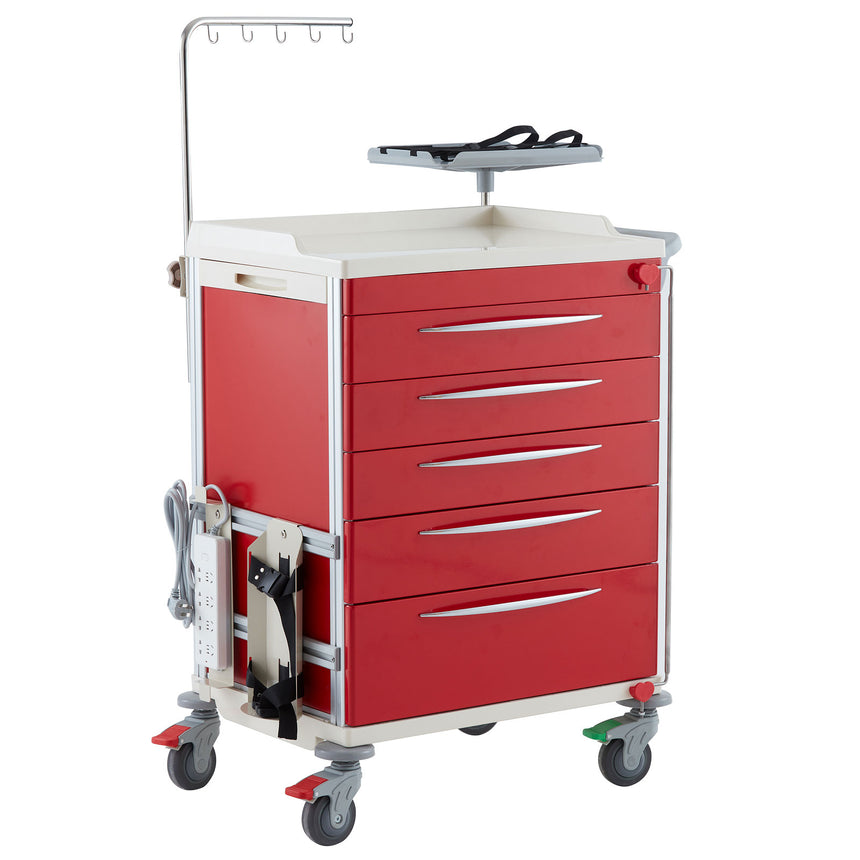 CubicHealth Emergency Trolley - Red
