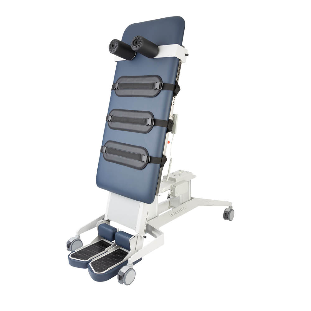 Healthtec EVO2 Slide Top Tilt Table (710 wide) Sliding Top w/Split Footplate Hoist Access Castors & CPR Quick Release