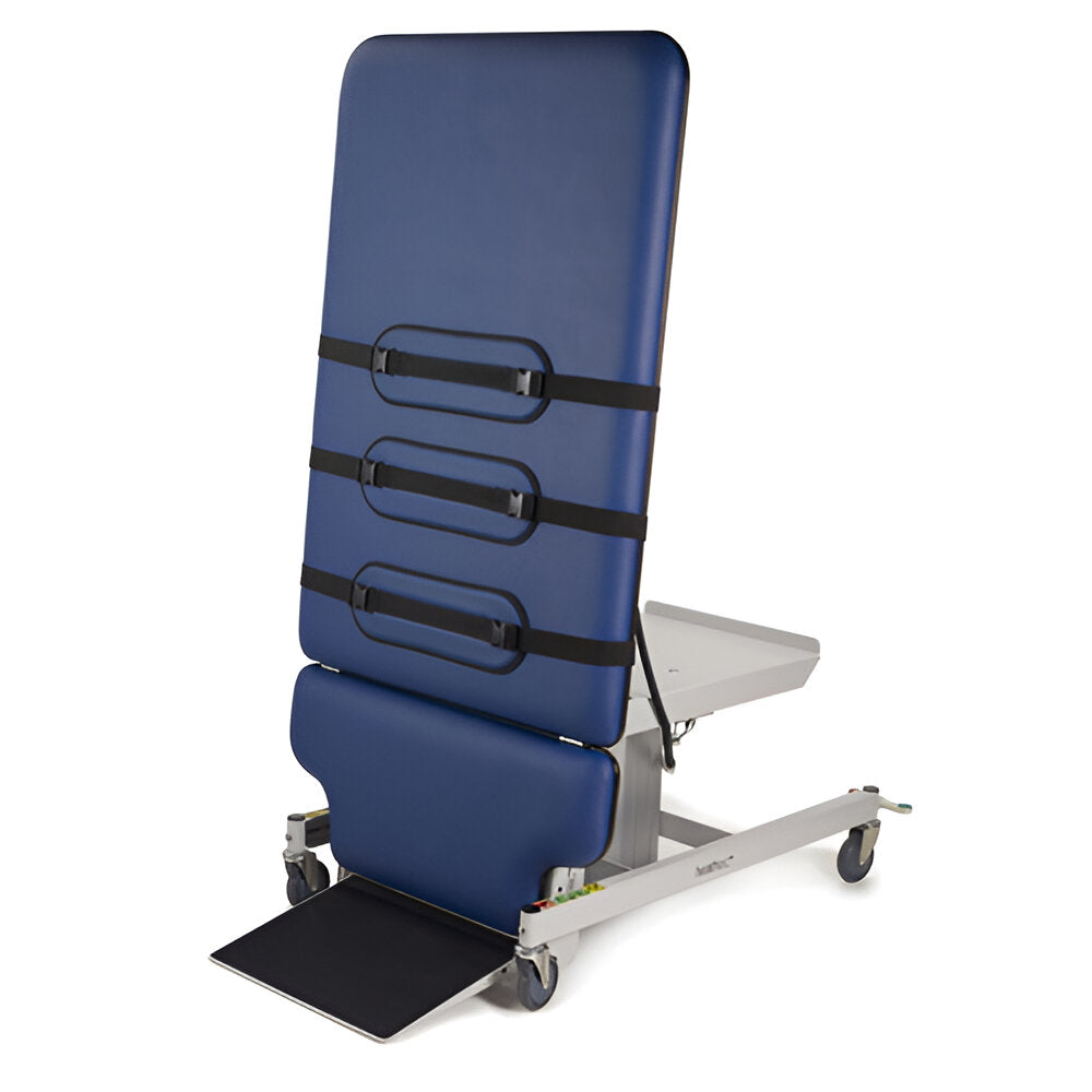 Healthtec Hi-Capacity Tilt Table (1010mm wide) - 4 Column Single Footplate Hoist Access Central Lock Castors & CPR Quick Release