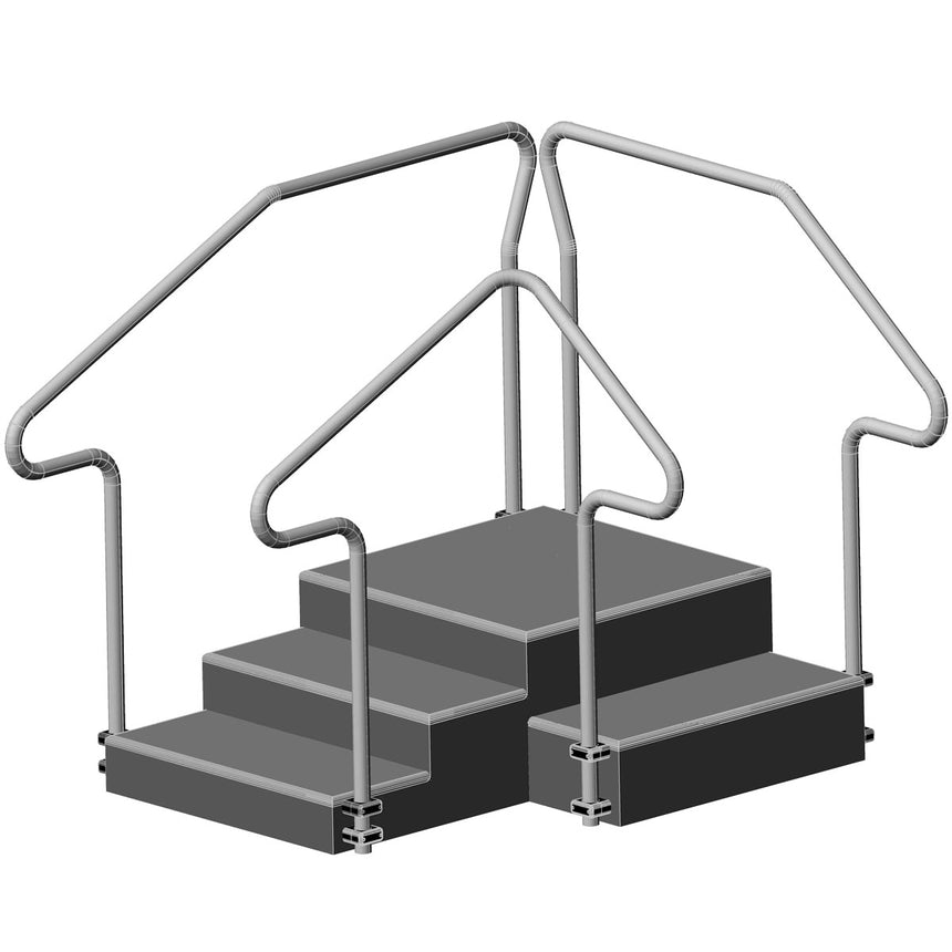 AusCo Access+ Corner Exercise Training Stairs - 3 Up, 2 Down