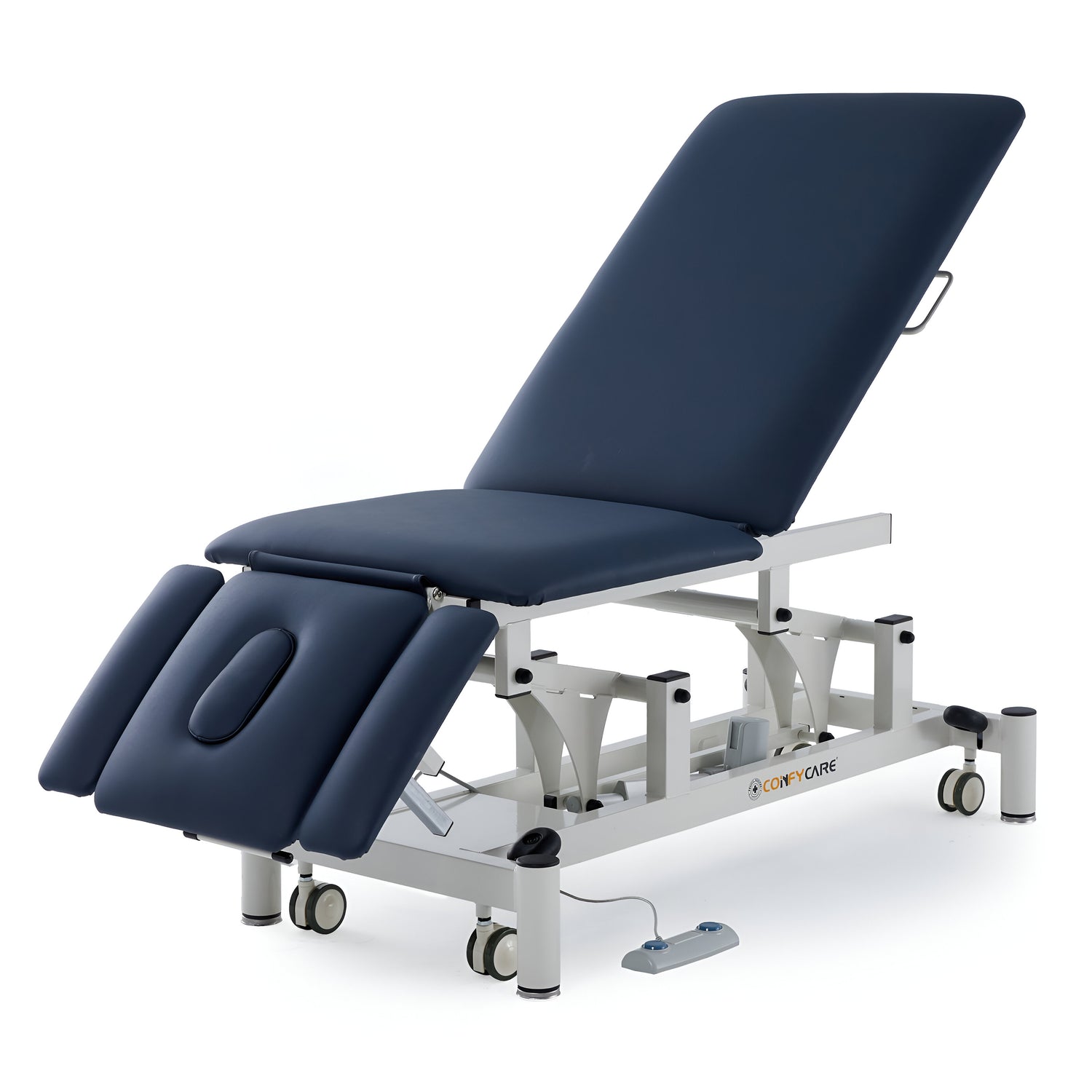 CubicHealth 5 Section Treatment Table With No Postural Drainage Navy Blue Upholstery