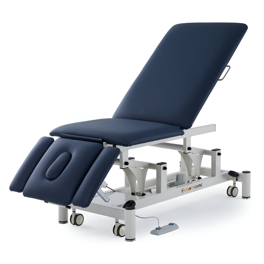 CubicHealth 5 Section Treatment Table With No Postural Drainage Navy Blue Upholstery
