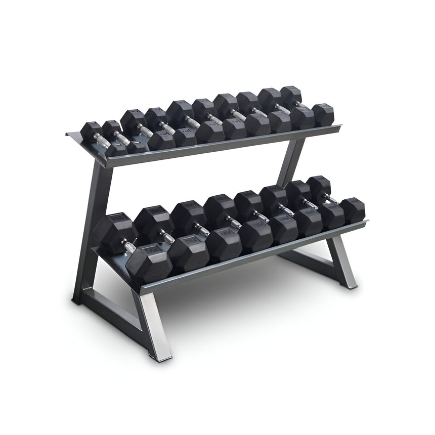 BodyWorx Dumbbell Storage Flat Tray Rack 2 Tiers