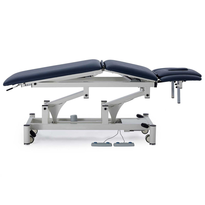 CubicHealth 5 Section Treatment Table With Postural Drainage Navy Blue Upholstery
