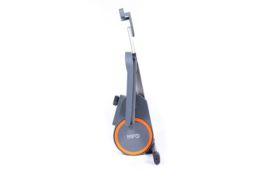 Foldable Cubii with orange wheel on a white background