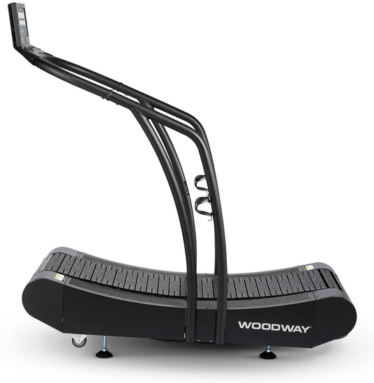 Woodway Curve standard non-motorised treadmill shown in side profile