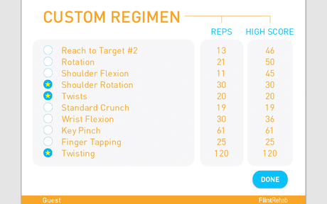 FitMi Clinic Results Screen