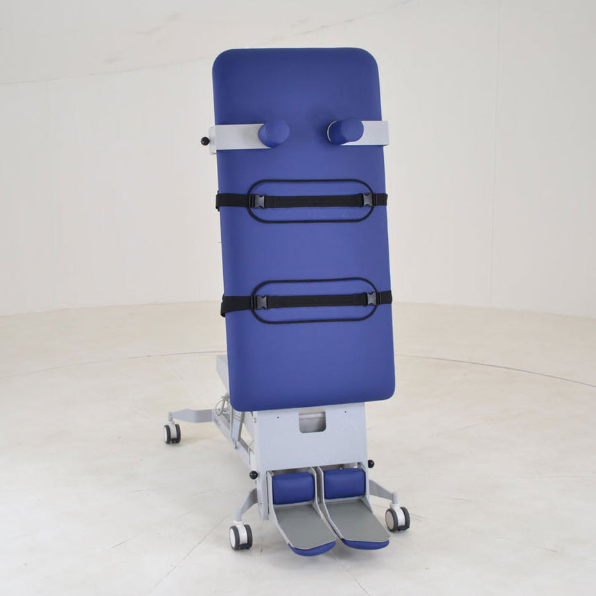 Healthtec Slide Top Tilt Table (710 wide) - Single Section w/Castors & Sliding Top Plantar/Dorsi Footplate Hoist Access