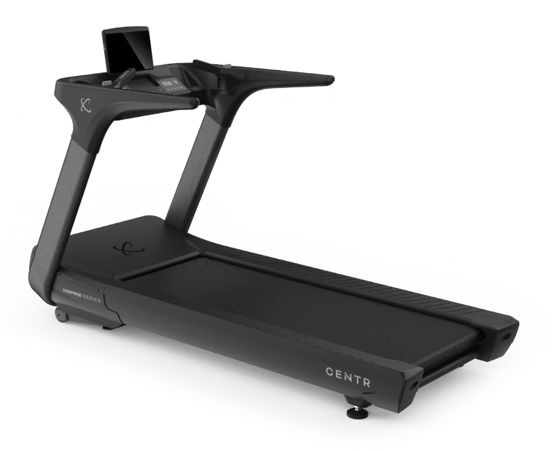 Black treadmill with 'CENTR' branding on a white background