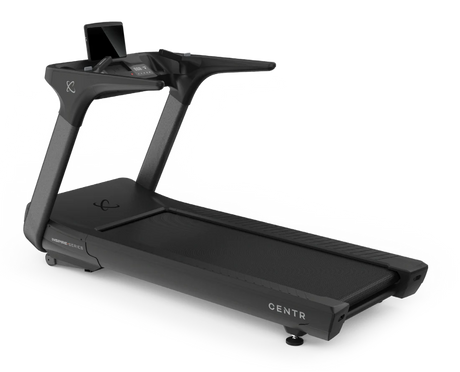 Black treadmill with 'CENTR' branding on a white background