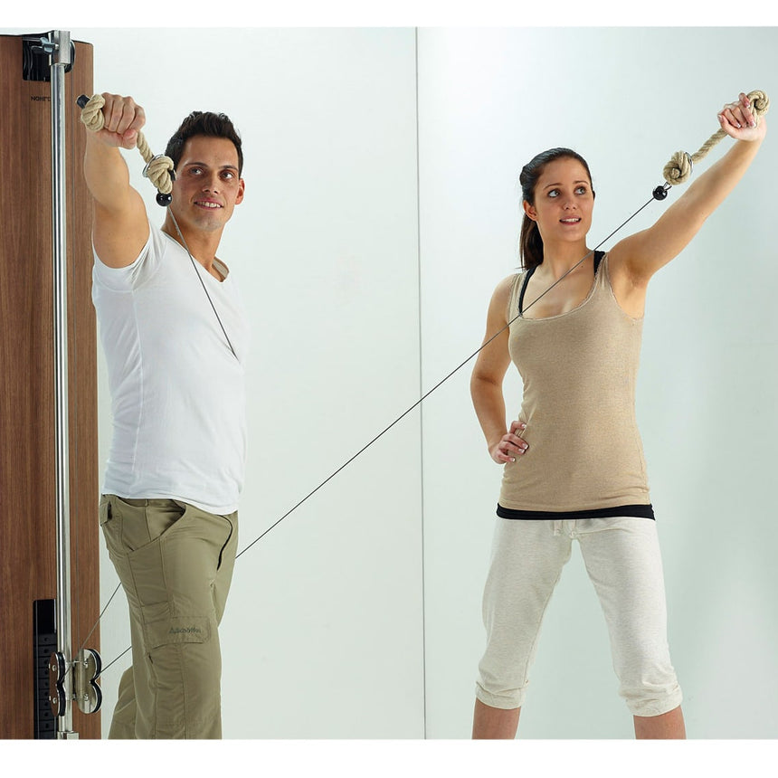 NOHRD SlimBeam single pulley cable trainer in oak (view 2)