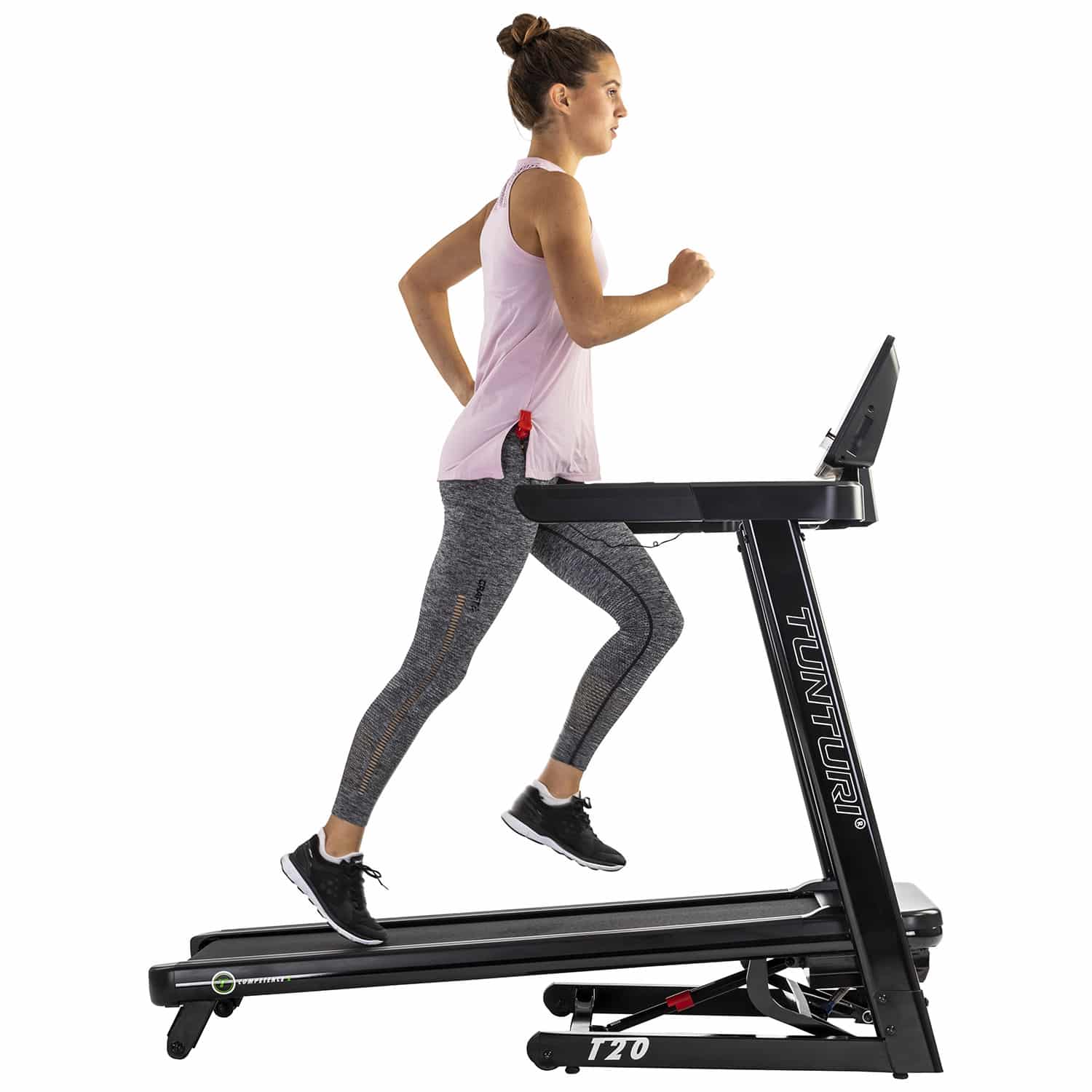 Tunturi T20 Treadmill Model Running Side