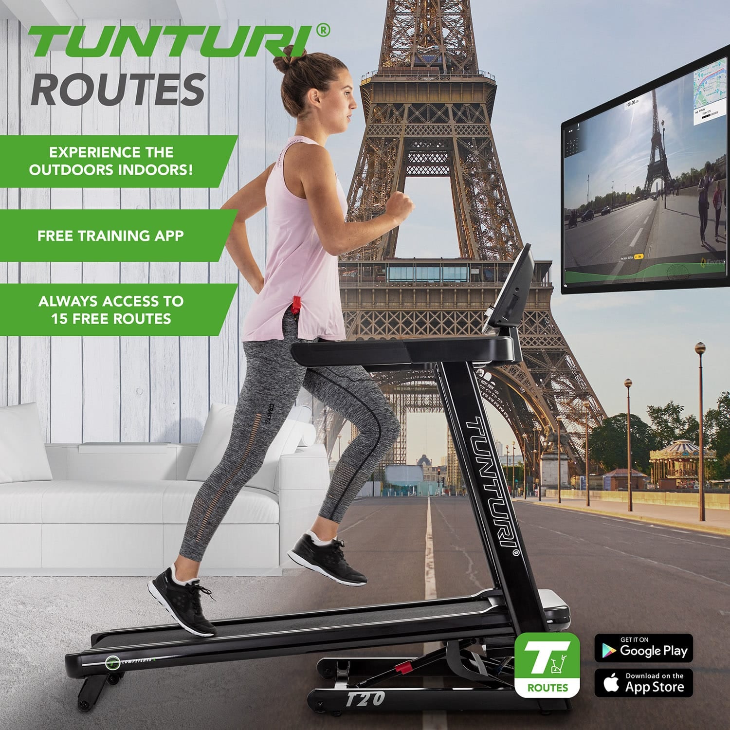 Tunturi T20 Treadmill Tunturi Routes