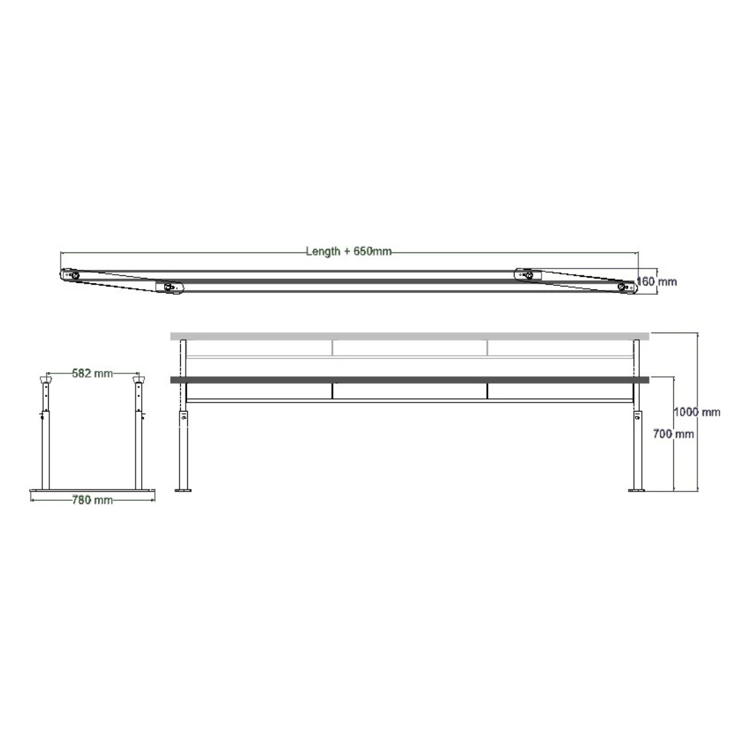 AusCo Folding EzyStore Timber Parallel Walking Bars with Adjustable Height