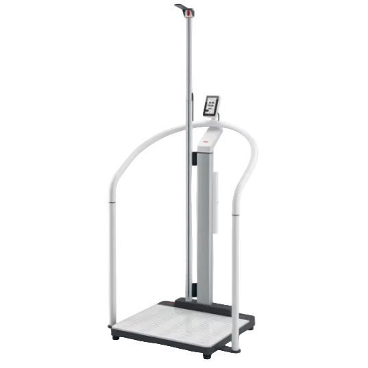 seca Scale-up Line mobile handrail scale with ID-Display and height measurement
