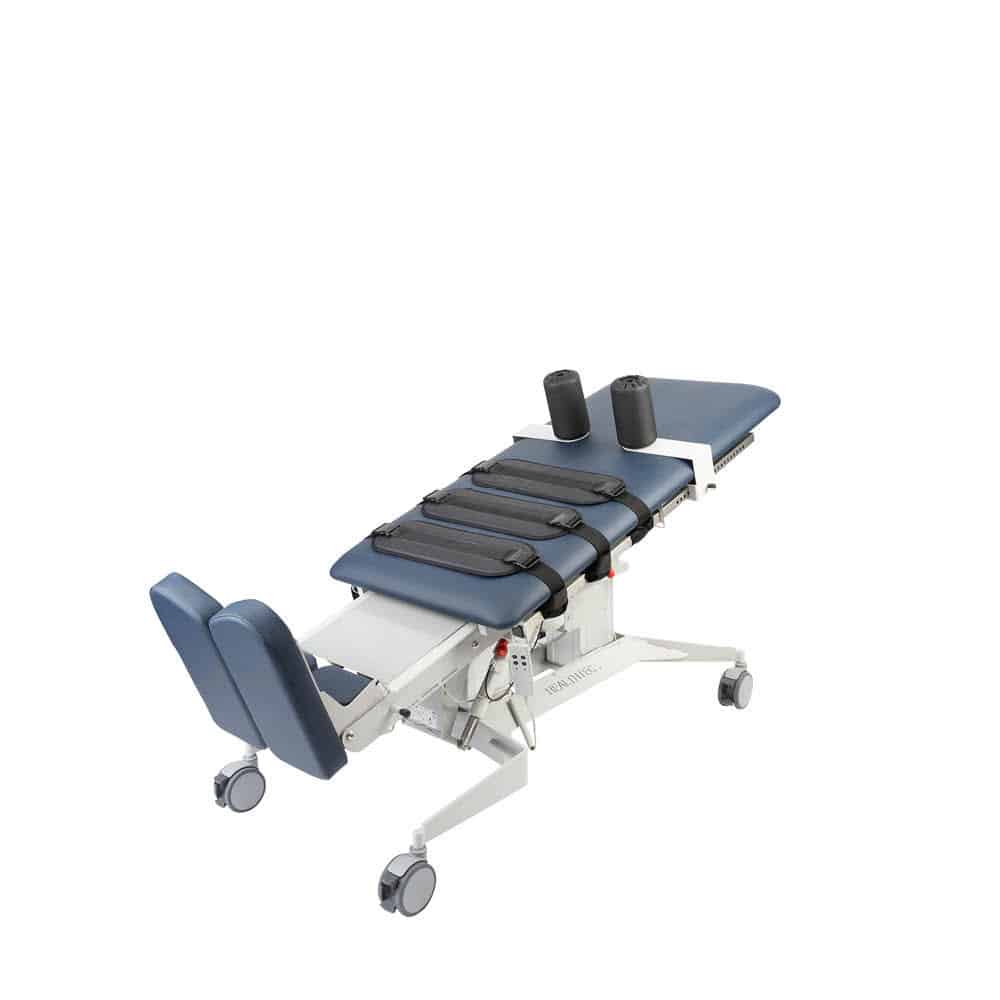 Healthtec EVO2 Slide Top Tilt Table (710 wide) Sliding Top w/Split Footplate Hoist Access Castors & CPR Quick Release