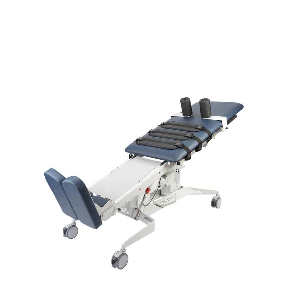 Healthtec EVO2 Slide Top Tilt Table (710 wide) Sliding Top w/Split Footplate Hoist Access Castors & CPR Quick Release