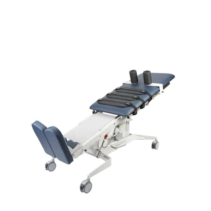 Healthtec EVO2 Slide Top Tilt Table (710 wide) Sliding Top w/Split Footplate Hoist Access Castors & CPR Quick Release