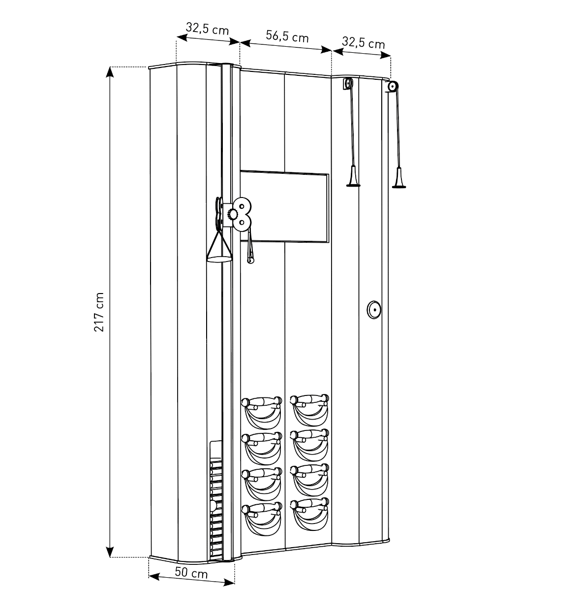 nohrd wall compact Dimensions