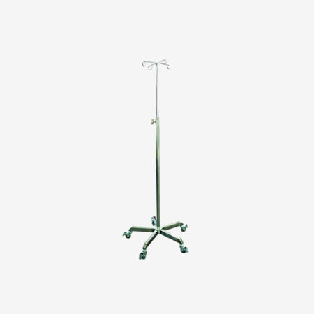 CubicHealth Stainless Steel IV Stand 4 Hook