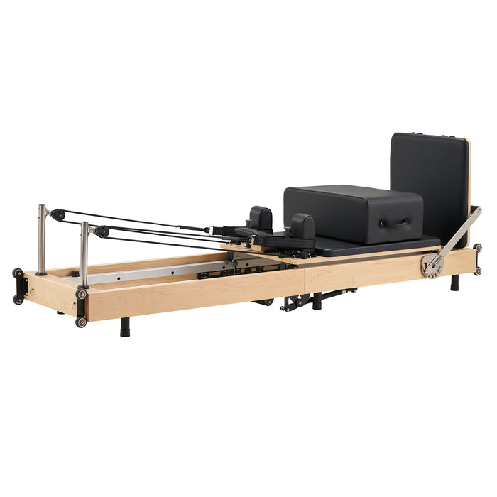 Innofit folding Pilates reformer with maple timber frame (view 3)