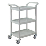CubicHealth Storage Trolley 3 Shelves Grey Narrow