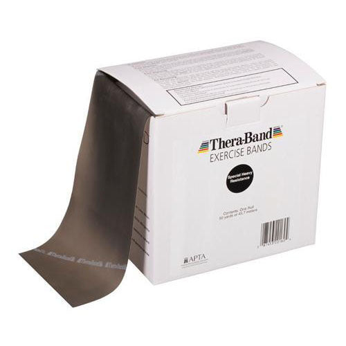TheraBand 46m Black-XX Heavy Exercise Band Dispenser Box