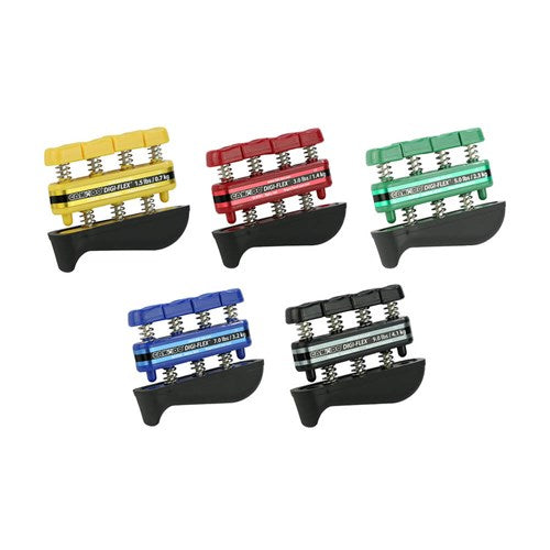 CanDo Digi-Flex Hand Exerciser 5 Set: Yellow, Red, Green, Blue, Black