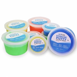 Therakit hand therapy putty, group of four 85 g units for hand exercise