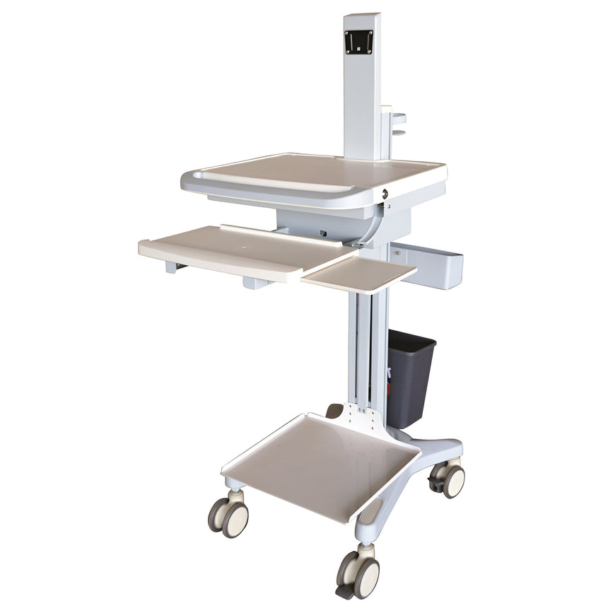 CubicHealth Mobile Workstation Trolley with Printer Shelf