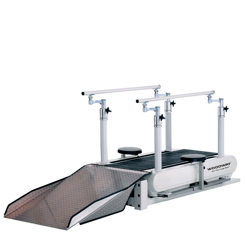 Woodway PPS Med Plus 55 Treadmill Ergometer Package with Wheelchair Ramp & Therapist Side Seating