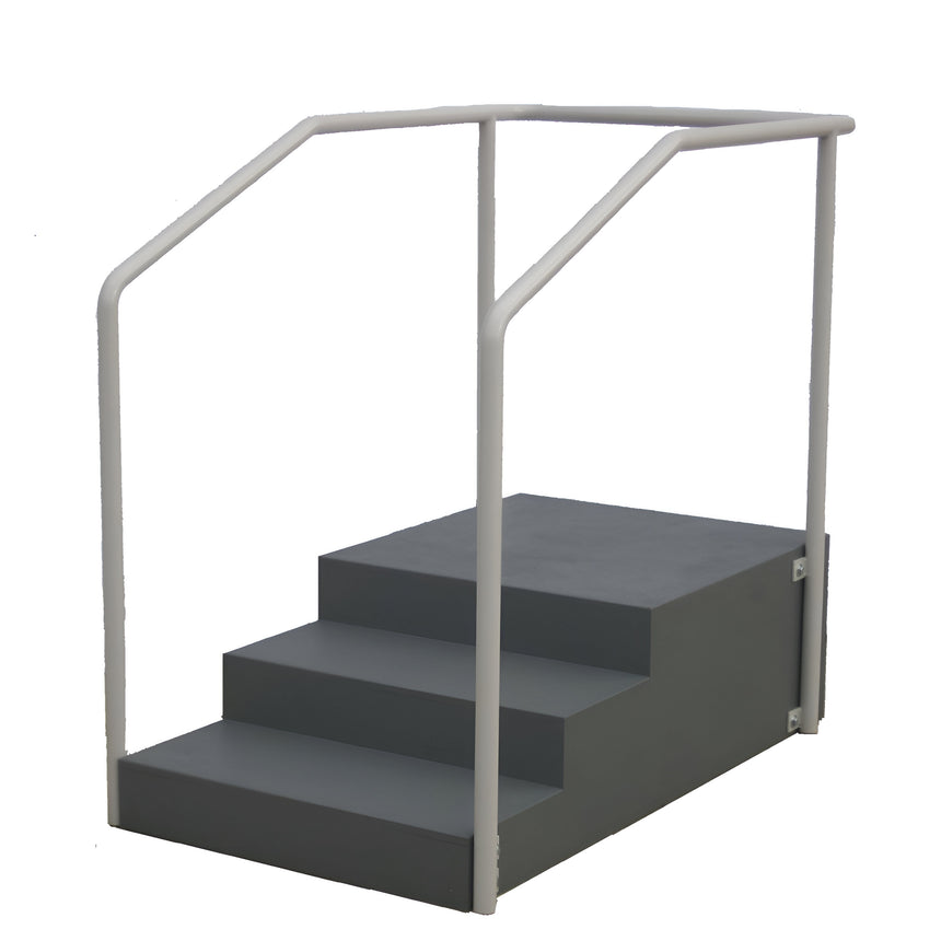 AusCo D30FC Dead End Exercise Training Stairs Compact Design with Fixed Height Stainless Steel Handrails