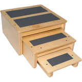 Therakit Nestable Timber Footstool Set 3 Steps 2"4"6"
