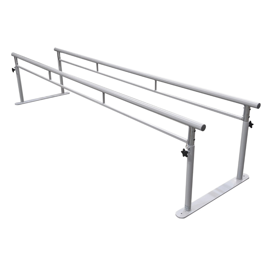 AusCo Folding EzyStore Metal Parallel Walking Bars with Adjustable Height