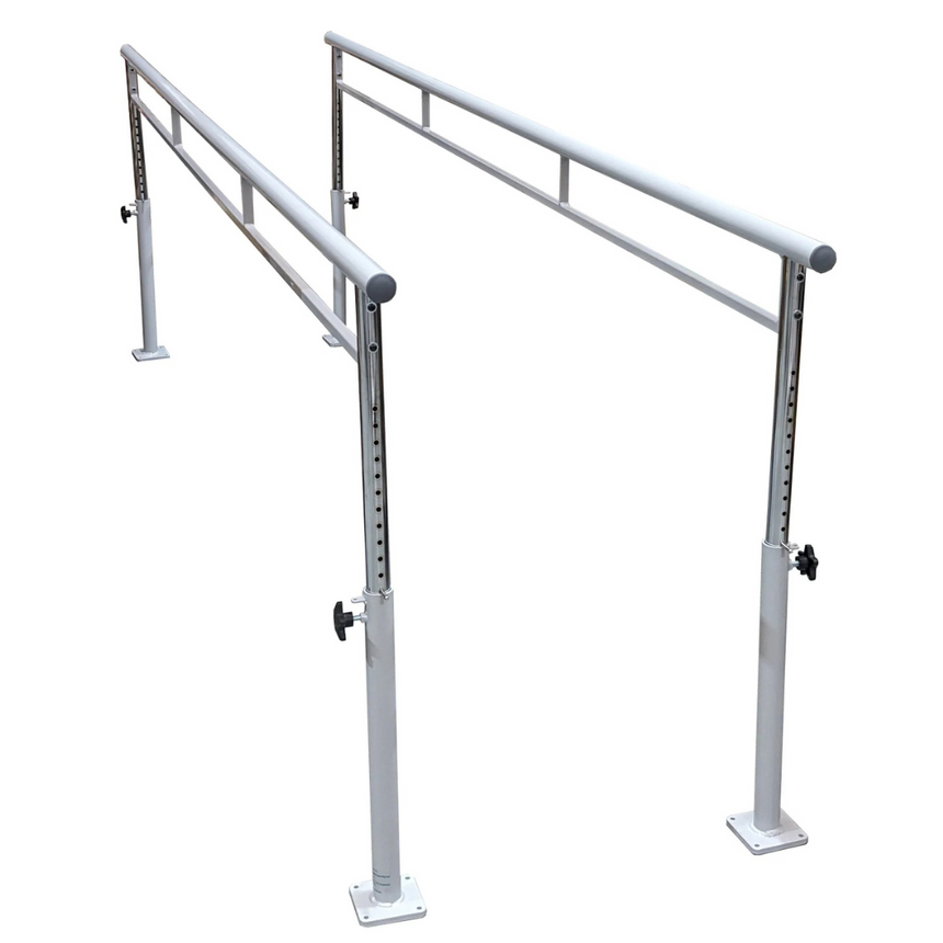 AusCo Fixed Base Metal Parallel Walking Bars Manual Height Adjustable