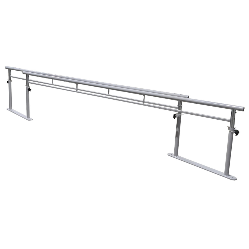 AusCo Folding EzyStore Metal Parallel Walking Bars with Adjustable Height