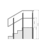 Therakit D40F Dead End Dual Rail Exercise Training Stairs