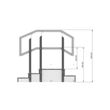 Therakit S32F Straight Up & Over Dual Handrail Exercise Training Stairs