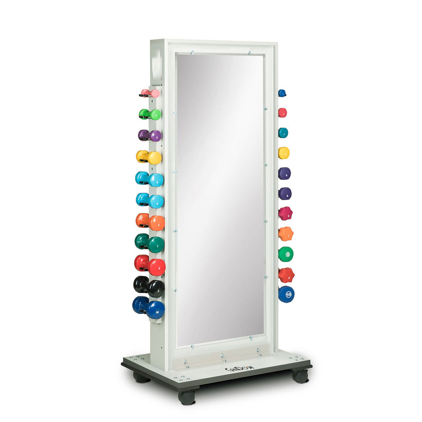 Therakit Mobile Treatment Storage Rack with Mirror
