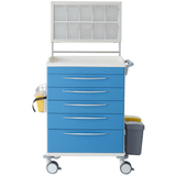 CubicHealth Anaesthesia Trolley - Blue Drawers