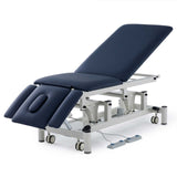 CubicHealth 5 Section Treatment Table With Postural Drainage Navy Blue Upholstery