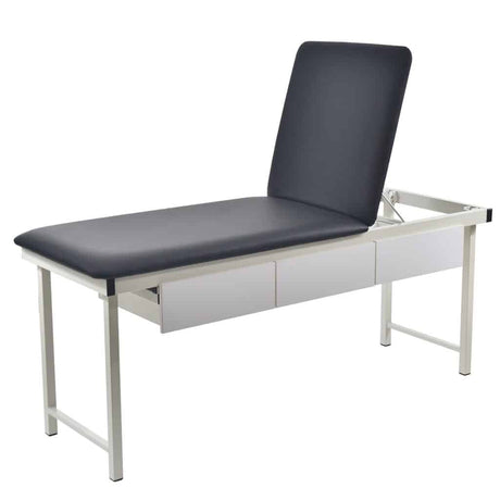 CubicHealth Free Standing Fixed Height Table With 3 Drawers Navy Blue
