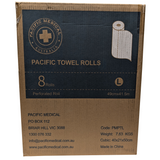 CubicHealth Perforated Paper Towel Rolls Carton of 8 Units
