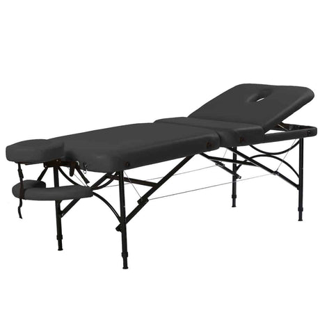 CubicHealth Portable Massage Table 3 Section Black HEAD BACK 1080