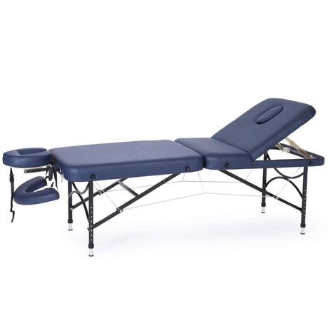 CubicHealth Portable Massage Table 3 Section Navy blue BACK UP