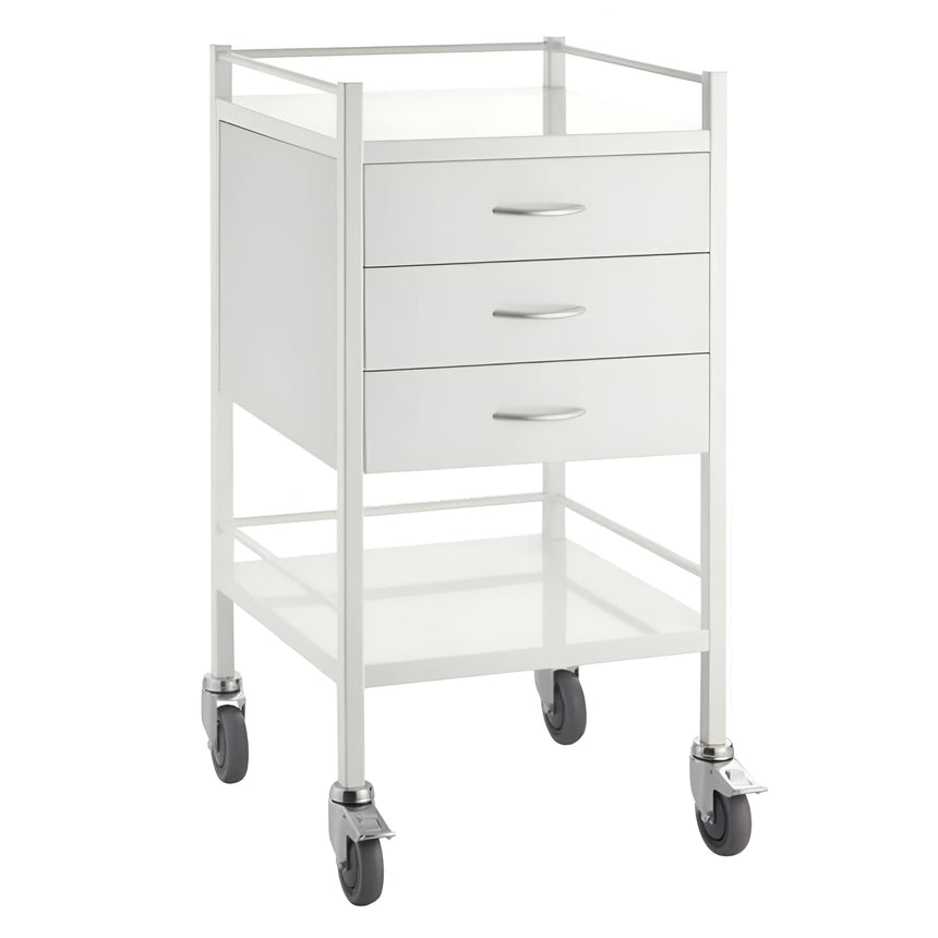 CubicHealth Powder Coated Trolley 3 Drawer