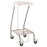 CubicHealth Stainless Steel Single Linen Bin Trolley With Lid