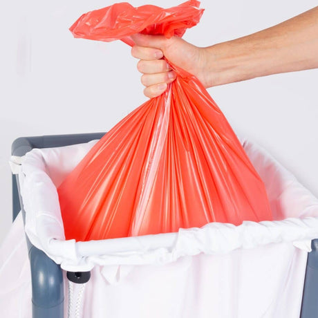 CubicHealth Soluble Seam Linen Bin Bag Red