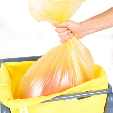 CubicHealth Soluble Seam Linen Bin Bag Yellow